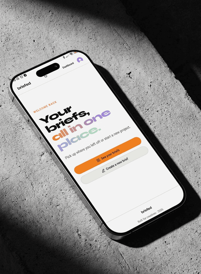 Briefed logged-in homepage - Your briefs, all in one place